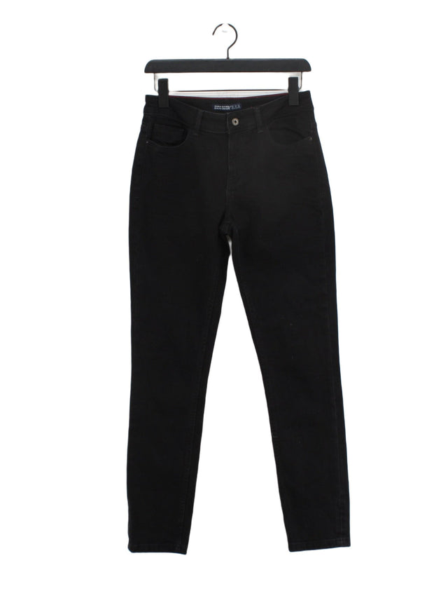 Zara Basic Women's Jeans UK 10 Black Cotton with Elastane