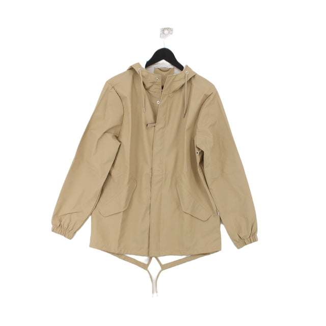 Rains Women's Coat S Tan 100% Polyester