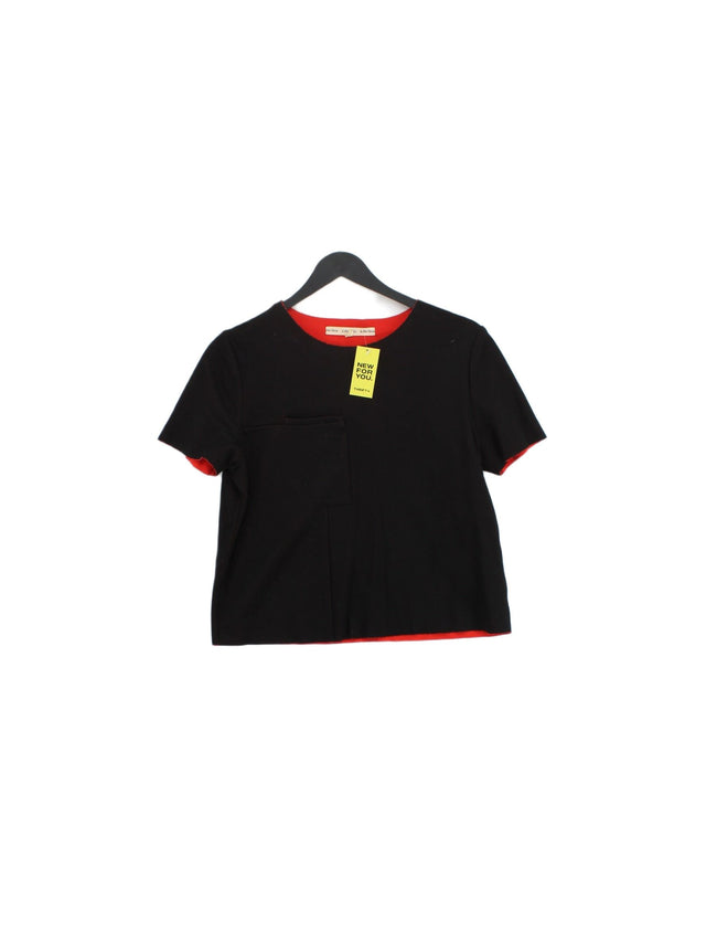 & Other Stories Women's Top UK 8 Black Viscose with Elastane, Polyamide