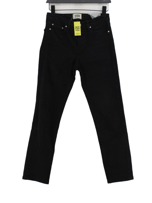 Zara Women's Jeans UK 8 Black Cotton with Elastane, Polyester