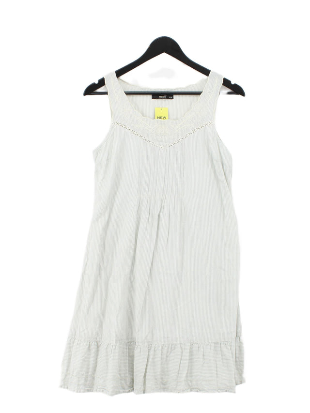 Oasis Women's Midi Dress UK 10 White Cotton with Other