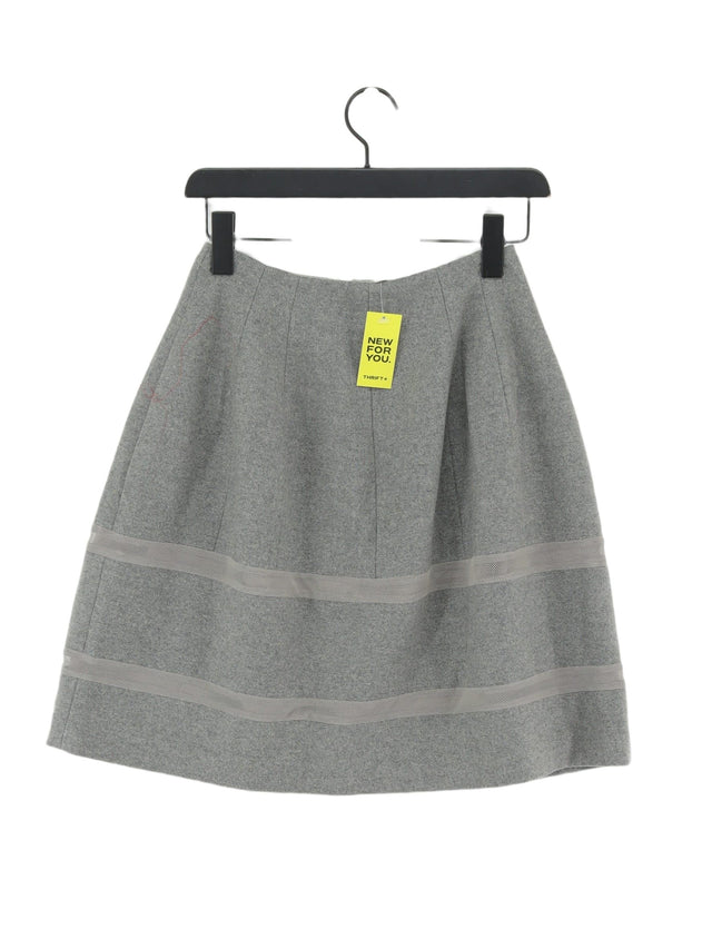 Madewell Women's Midi Skirt UK 4 Grey Wool with Nylon