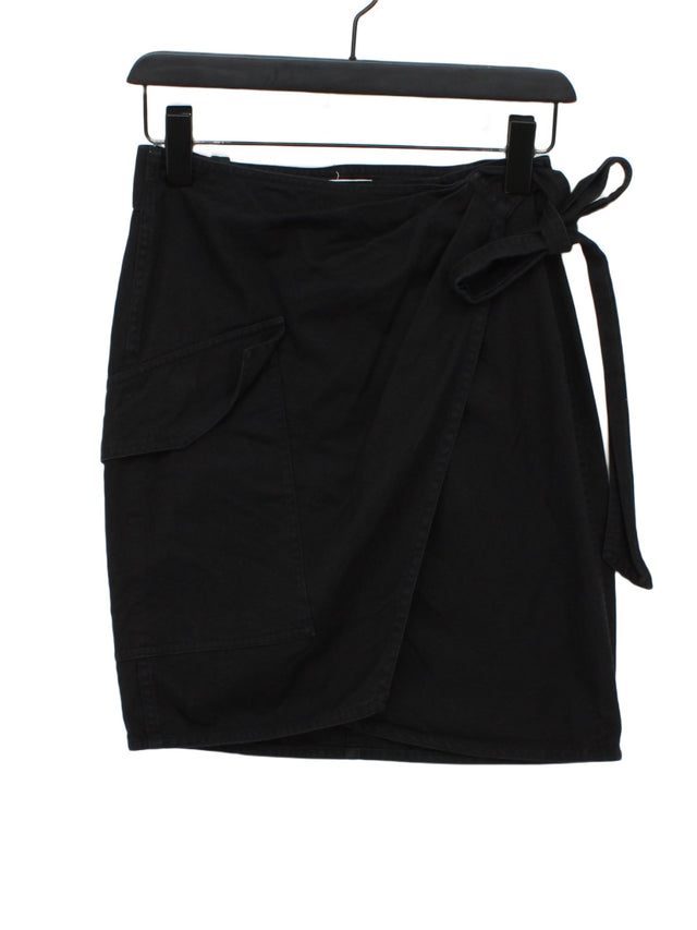 Isabel Marant Étoile Women's Midi Skirt UK 10 Black 100% Cotton