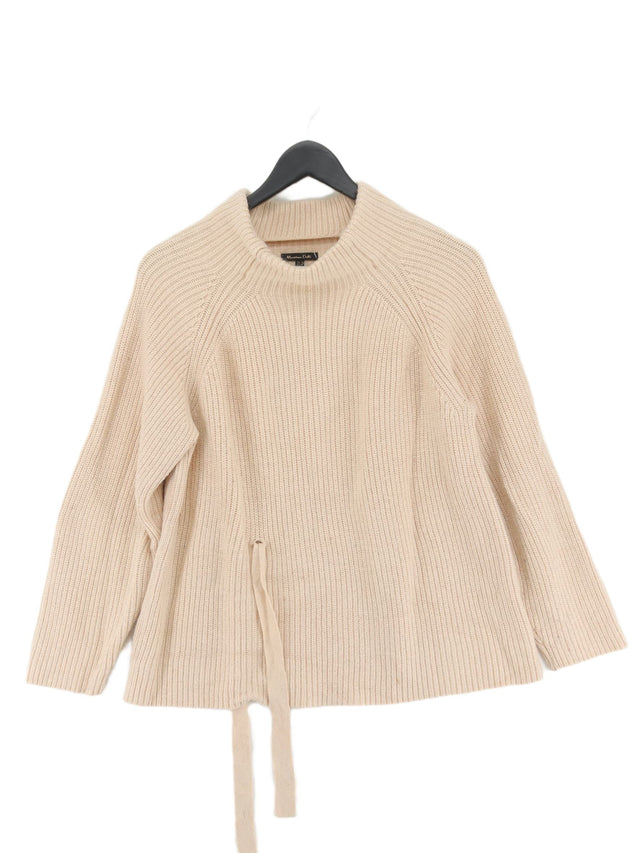 Massimo Dutti Women's Jumper M Cream 100% Other