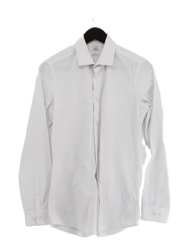 Next Men's Shirt Chest: 36 in White Polyester with Cotton