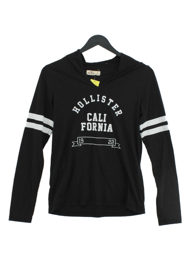 Hollister Women's Hoodie S Black Cotton with Polyester