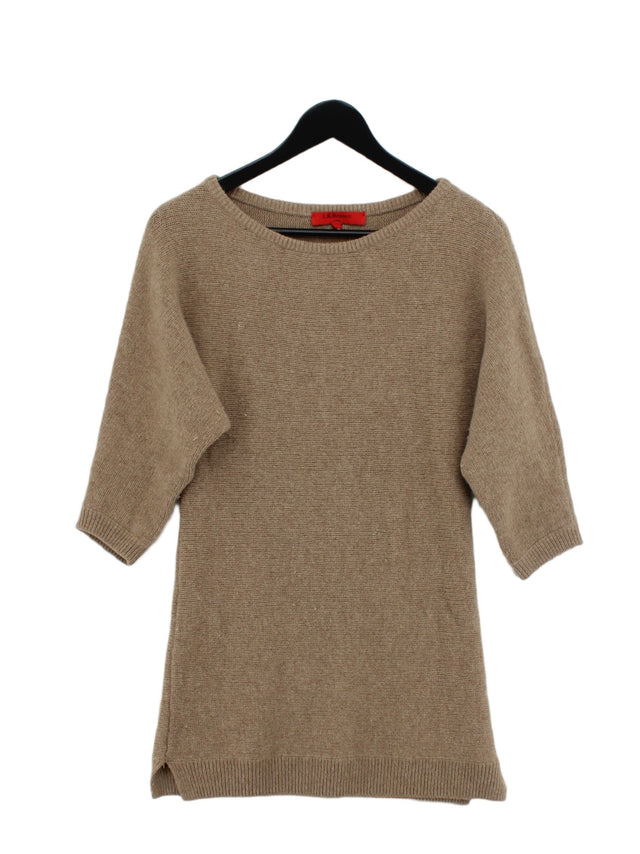 L.K. Bennett Women's Jumper S Tan Wool with Angora, Nylon