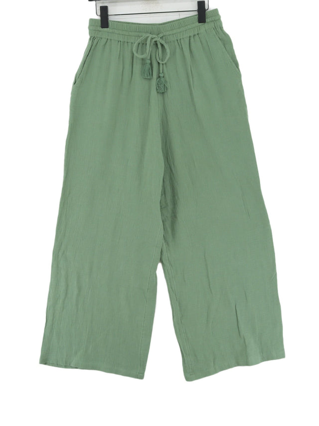 Accessorize Women's Suit Trousers UK 12 Green 100% Cotton