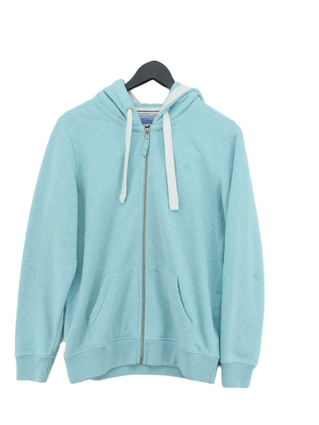 Crew Clothing Women's Hoodie UK 12 Blue Cotton with Polyester
