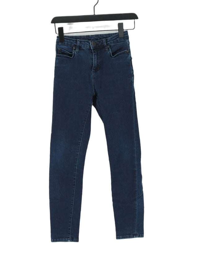 Topshop Women's Jeans W 25 in; L 30 in Blue Cotton with Elastane, Polyester
