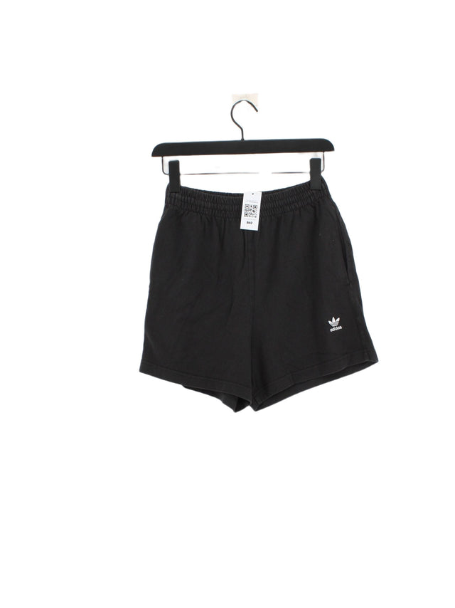 Adidas Women's Shorts UK 6 Black 100% Cotton