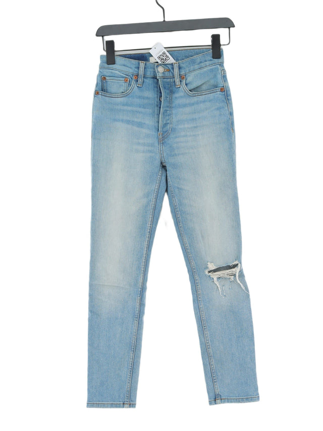Re/Done Women's Jeans W 25 in Blue Cotton with Elastane