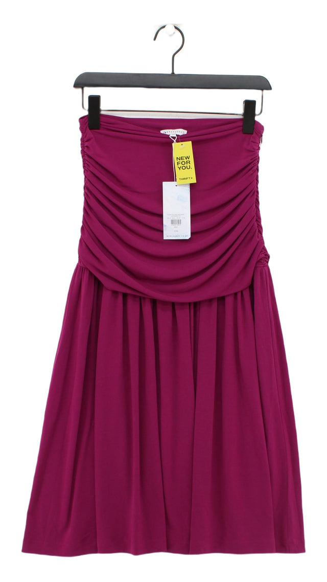 Warehouse Women's Mini Dress UK 10 Purple Polyester with Elastane