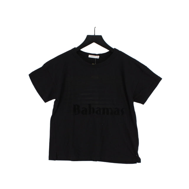 Rag & Bone Men's T-Shirt S Black Cotton with Polyamide, Polyester
