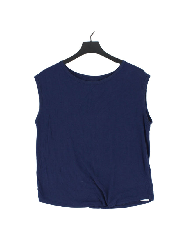 Next Women's T-Shirt UK 10 Blue Lyocell Modal with Elastane