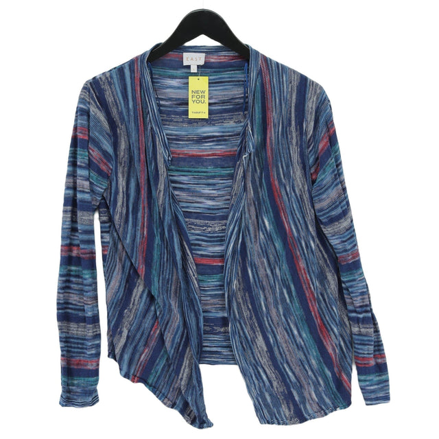 East Women's Cardigan S Blue Linen with Viscose