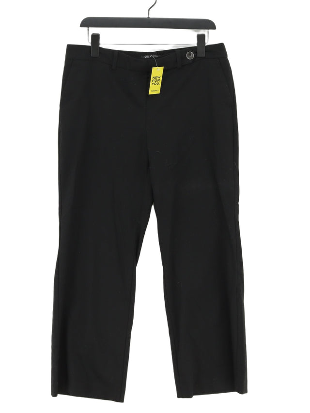 Next Women's Suit Trousers UK 14 Black Polyester with Elastane, Viscose