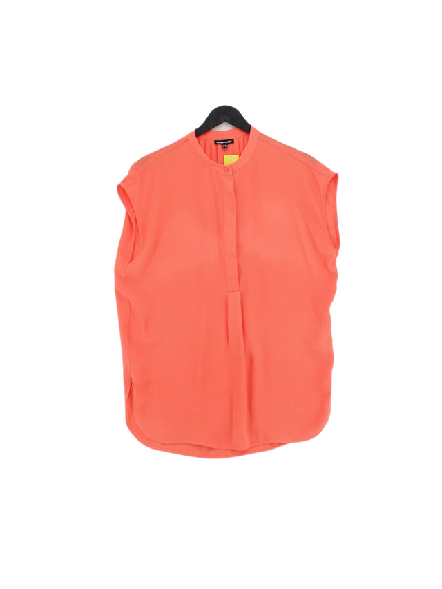 Warehouse Women's Blouse UK 8 Orange 100% Polyester