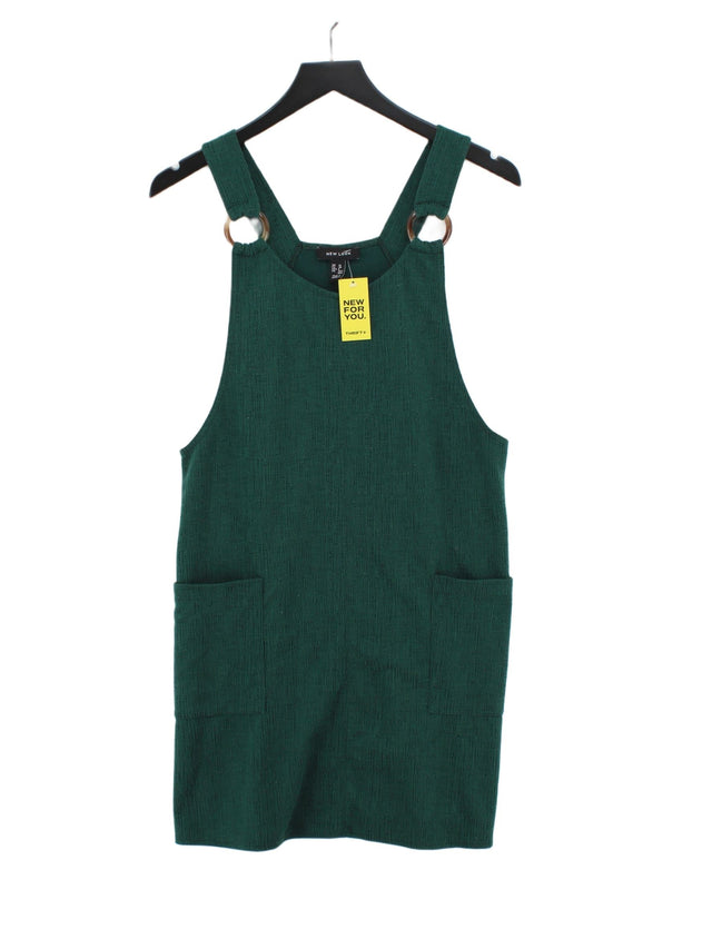 New Look Women's Midi Dress UK 10 Green Polyester with Elastane