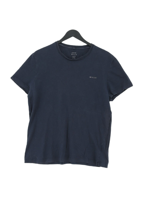 Jack Wills Men's T-Shirt M Blue 100% Cotton