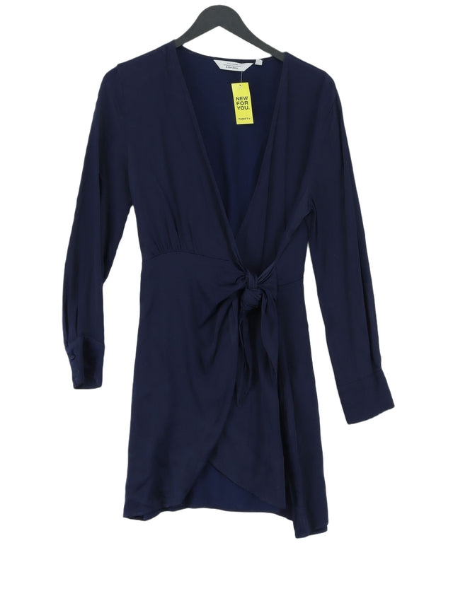& Other Stories Women's Midi Dress UK 8 Blue 100% Viscose
