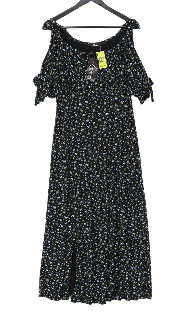 Limited Collection Women's Midi Dress UK 16 Black Viscose with Elastane