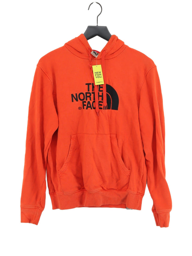 The North Face Men's Hoodie S Orange 100% Cotton