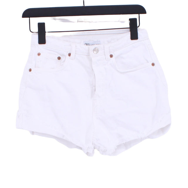 Zara Women's Shorts UK 8 White 100% Other