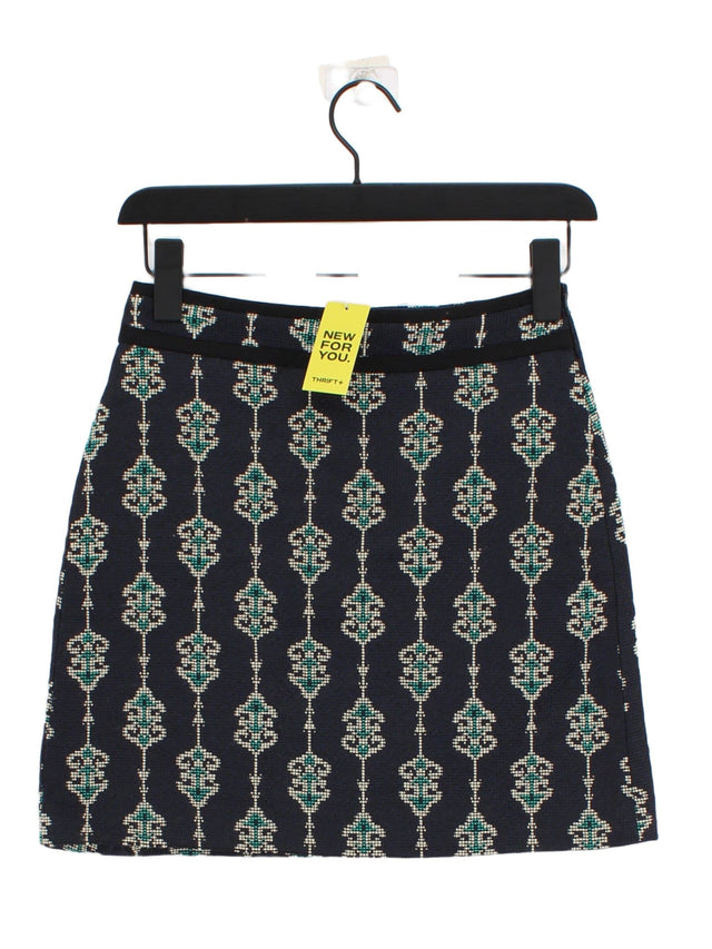 Zara Women's Mini Skirt XS Blue Polyester with Acrylic