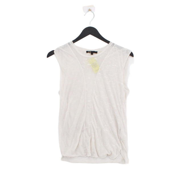Maje Women's Top XS White Polyester with Cotton