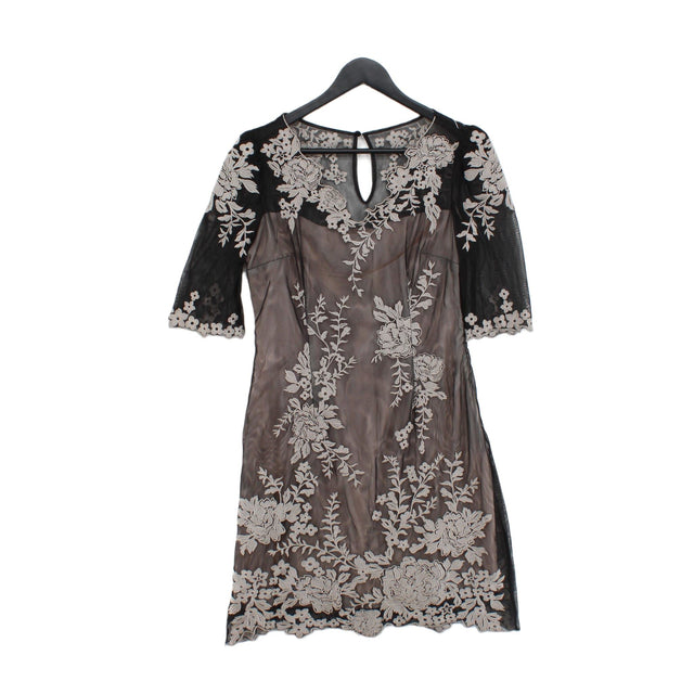 Karen Millen Women's Midi Dress UK 10 Black 100% Polyester