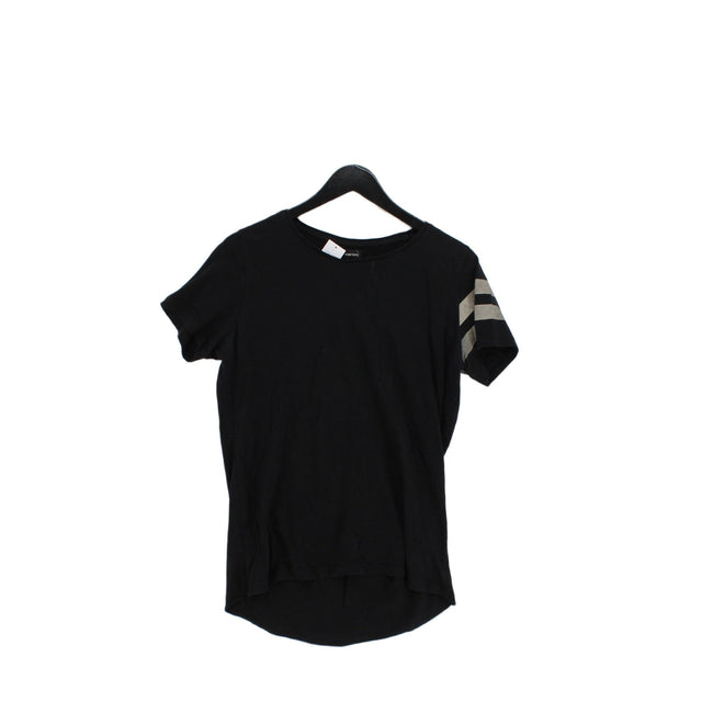 Diesel Women's T-Shirt S Black 100% Cotton