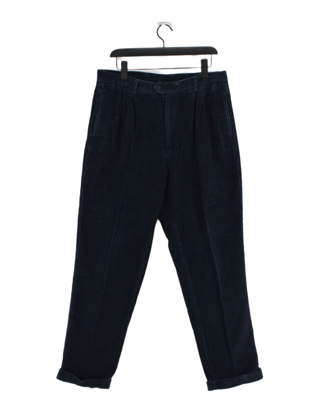 Burton Men's Trousers W 36 in Blue 100% Cotton