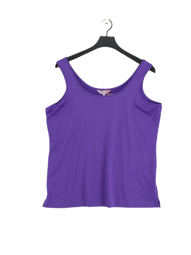 Michele Hope Women's T-Shirt UK 20 Purple Polyester with Elastane