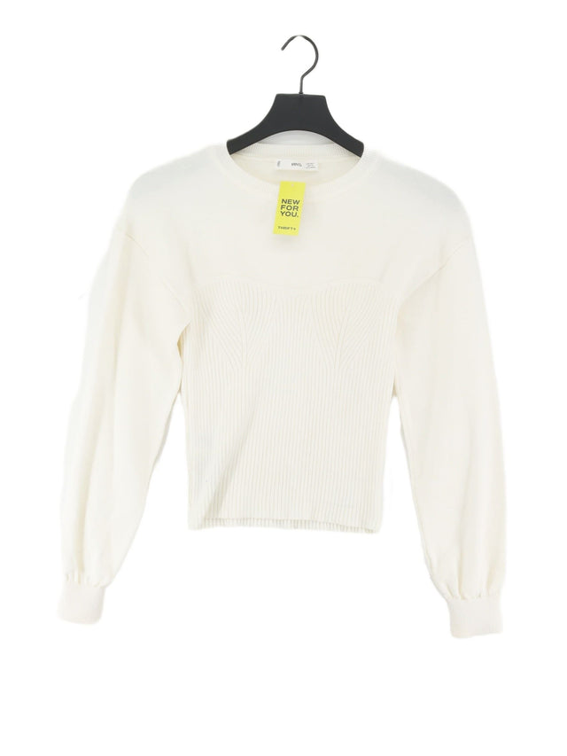 MNG Women's Jumper S Cream Viscose with Polyamide, Polyester