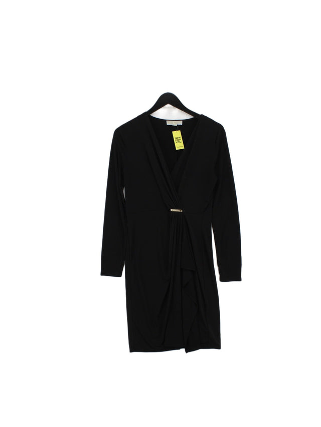 Michael Kors Women's Midi Dress M Black Polyester with Spandex