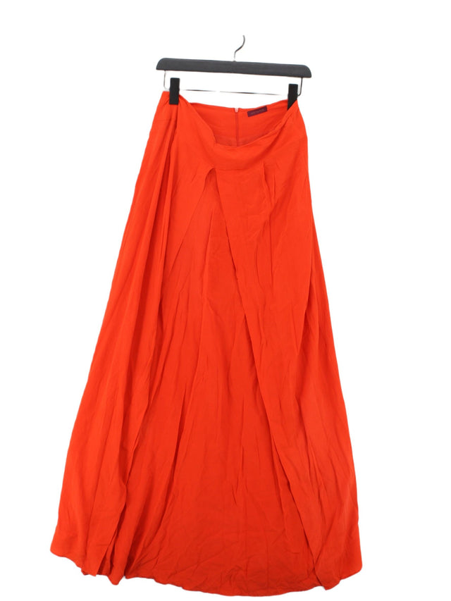 War The Robe Women's Midi Dress UK 12 Orange 100% Silk
