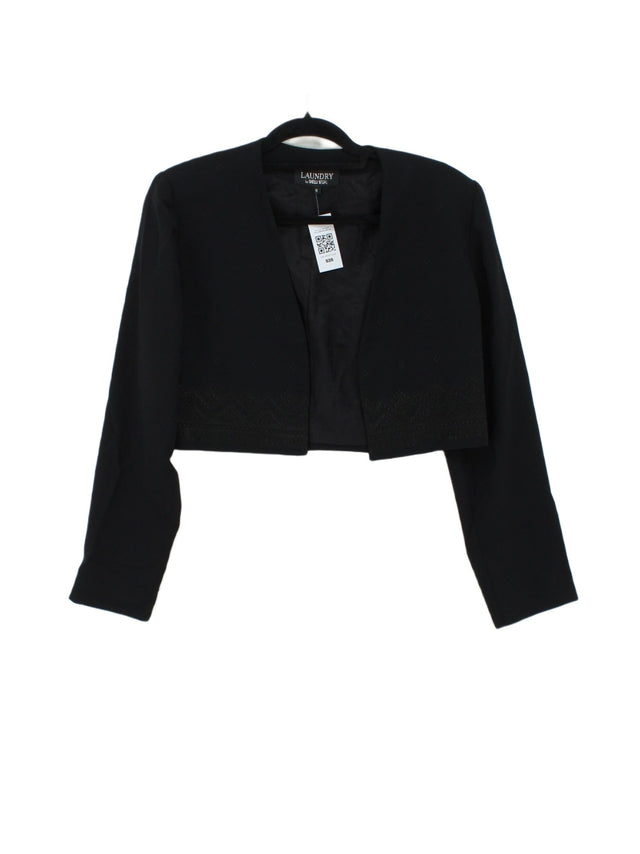 Laundry By Shelli Segal Women's Blazer S Black Polyester with Other