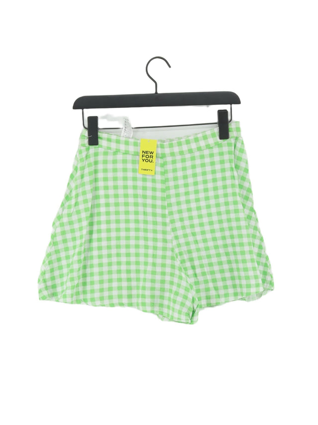 Zara Women's Shorts M Green Linen with Viscose
