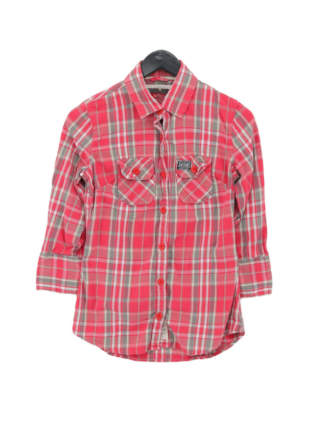 Superdry Women's Shirt S Pink 100% Cotton