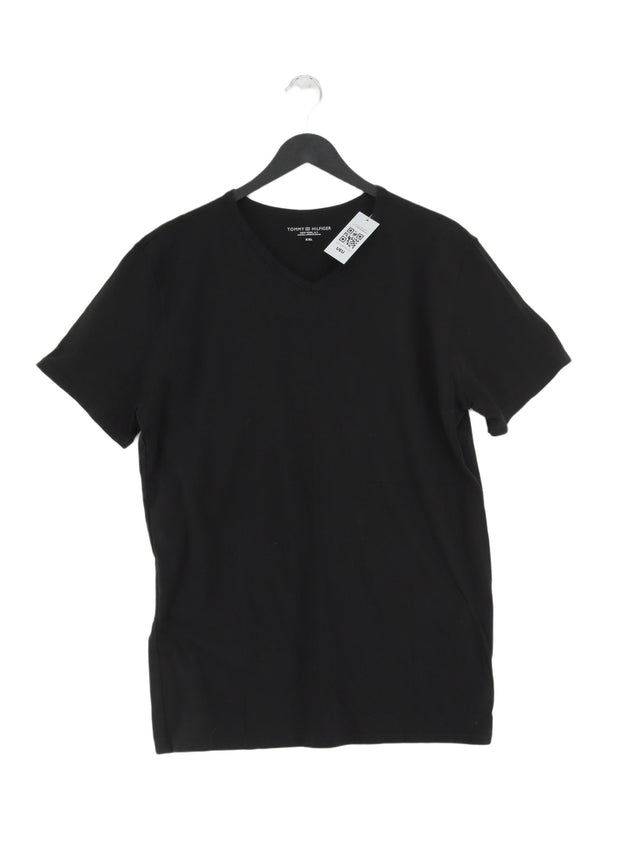 Tommy Hilfiger Men's T-Shirt XXL Black Cotton with Elastane