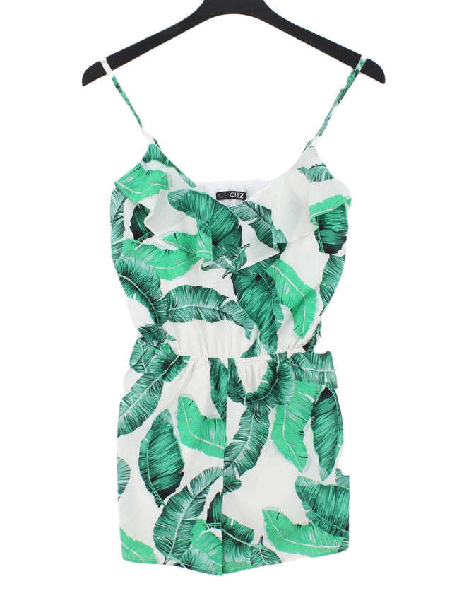 Quiz Women's Playsuit UK 6 Green Polyester with Elastane