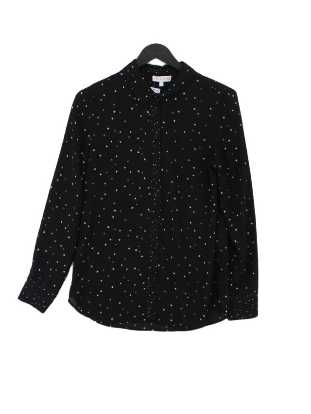 Warehouse Women's Shirt UK 6 Black 100% Polyester