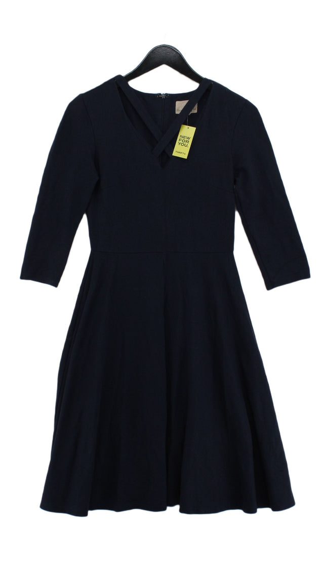 Phase Eight Women's Midi Dress UK 10 Blue Viscose with Elastane, Nylon