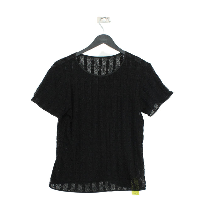 American Apparel Women's Top XS Black Cotton with Elastane, Nylon