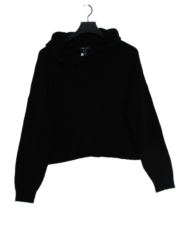 New Look Women's Hoodie M Black Acrylic with Elastane, Polyester