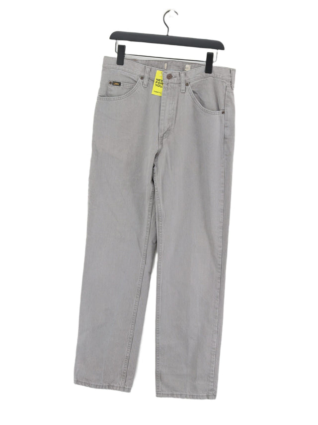 Vintage Lee Men's Jeans W 34 in; L 32 in Grey 100% Cotton