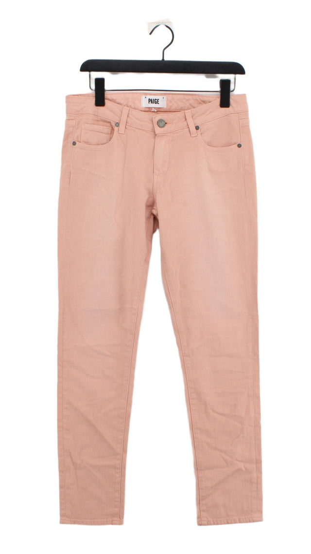 Paige Women's Jeans W 28 in Pink Cotton with Elastane