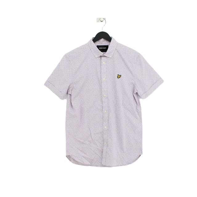 Lyle & Scott Men's Shirt S Purple 100% Cotton