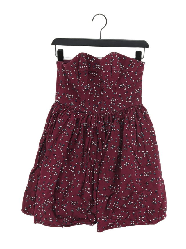 Jack Wills Women's Mini Dress UK 10 Purple 100% Cotton